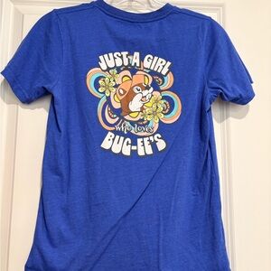 Just A Girl Who Loves Bug-Ees Graphic Tee - Blue